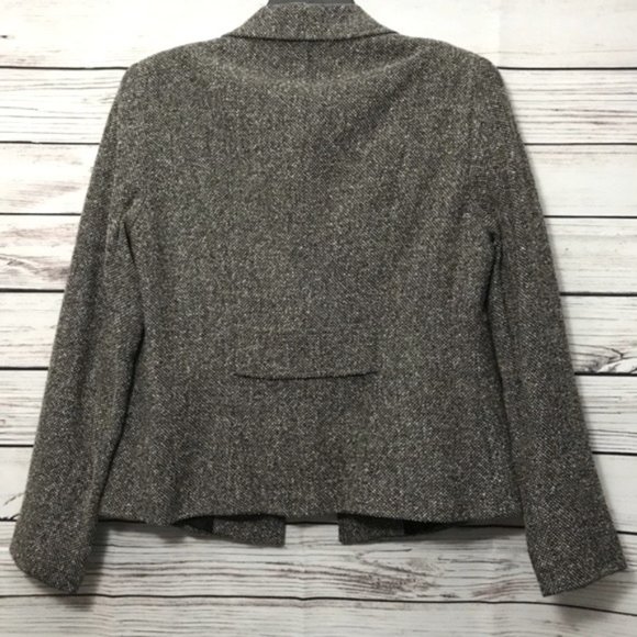 Lafayette 148 Brown Grey Tweed Office Blazer Sz 4 - Picture 2 of 5